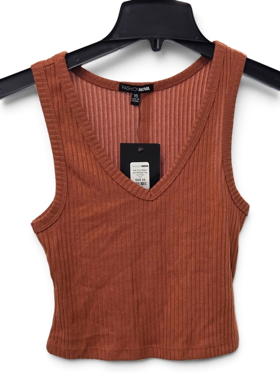 Fashion Nova Tops - NWT Fashion Nova Not Your Basic Girl Ribbed Tank Top - Rust - XS Style DZ21E658